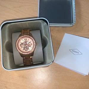 Rose Gold Fossil Watch